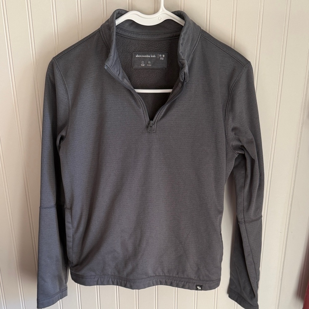 Abercrombie Kids Gray Quarter-Zip Sweater